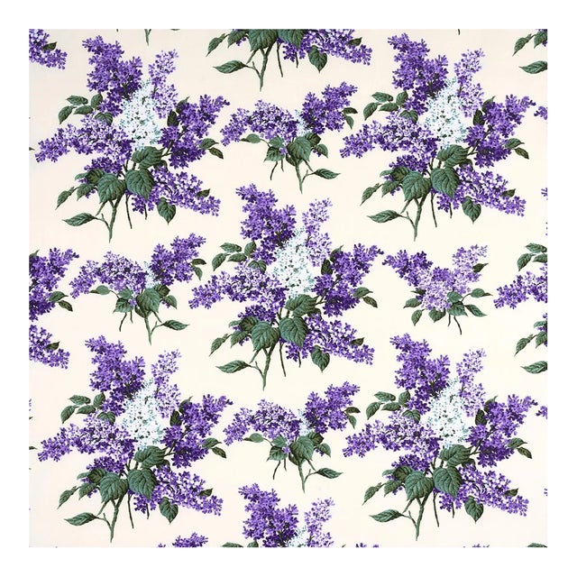 Sample - Schumacher x Johnson Hartig Proust's Lilacs Fabric in Purple For Sale