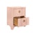 Worlds Away Matthew Izzo Home Helena Pink Textured Linen Two Drawer Side Table For Sale - Image 4 of 8
