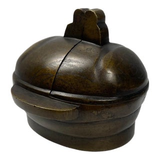 Antique Brass Chinese Pocket Candle Holder For Sale