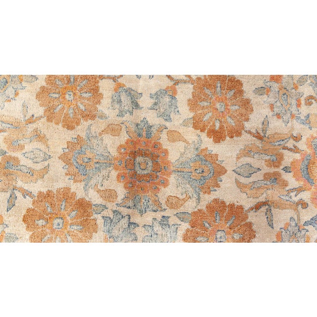 Textile Authentic Persian Kirman Handmade Wool Rug For Sale - Image 7 of 10