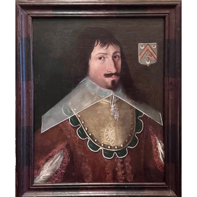 Unknown, Portrait of a Gentleman 1650, Oil on Canvas, Framed For Sale - Image 12 of 12