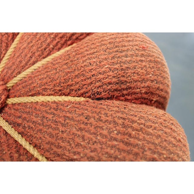 Art Deco Ottoman with Red Upholstery attributed to Jindřich Halabala, 1930s For Sale - Image 10 of 11