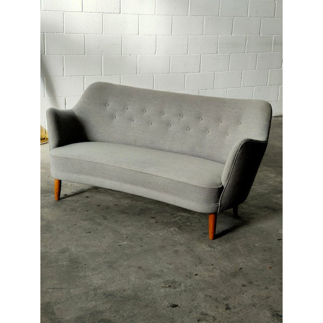 Vintage Grey Fabric Sofa, 1970 For Sale - Image 9 of 12