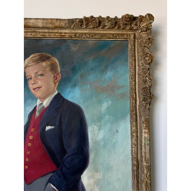 1930s 1937 Emilie Antoine Verpilleux (Belgian / British, 1888–1964) Oil Portrait on Cate Gilt Frame/ Sold For Sale - Image 5 of 12