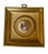Set of 2 Vintage B&S Creations gold guilt framed courting couples. Hand painted porcelain medallions on velvet background....