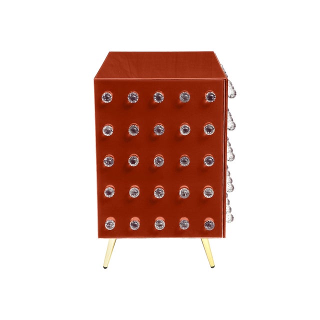 Italian Orange Pantry Cabinet in Murano Glass from Justfurnituress SRL For Sale - Image 4 of 5