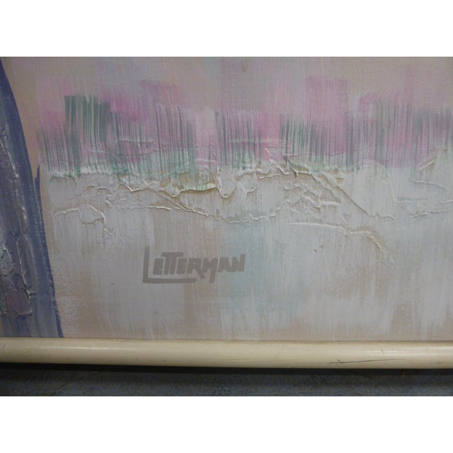 Mid-Century Modern Mid 20th Century Large Format Acrylic on Canvas by Letterman - 3 Pelicans For Sale - Image 3 of 5