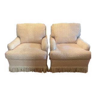 Pair of Upholstered Club Chairs For Sale