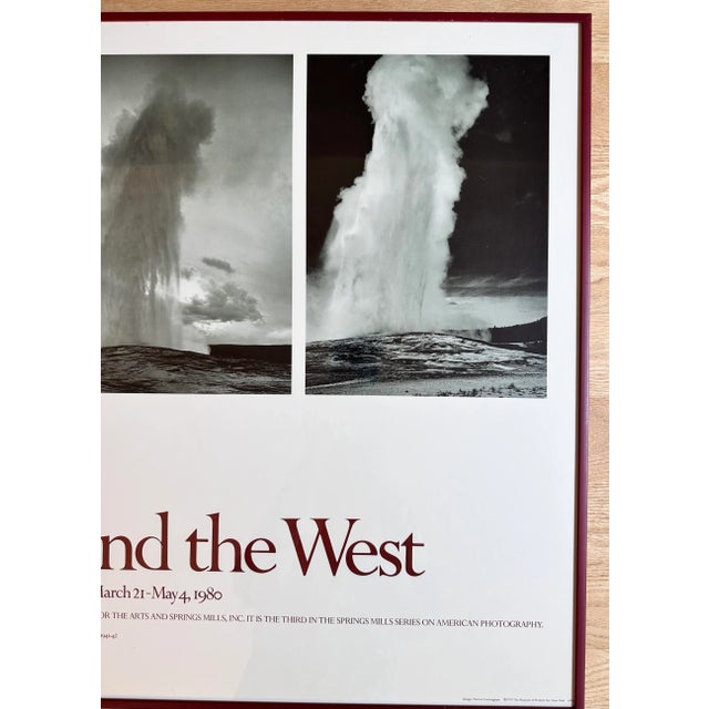 Brick Red "Ansel Adams and the West" the Museum of Modern Art Framed Poster For Sale - Image 8 of 11