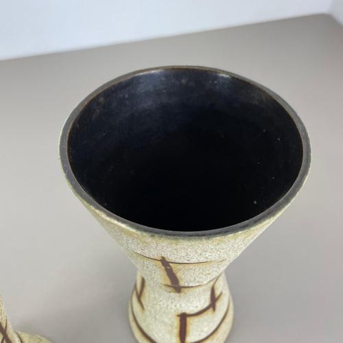 WGP Bamboo Ceramic Fat Lava Vases attributed to Scheurich, Germany, 1970s, Set of 2 For Sale - Image 10 of 18