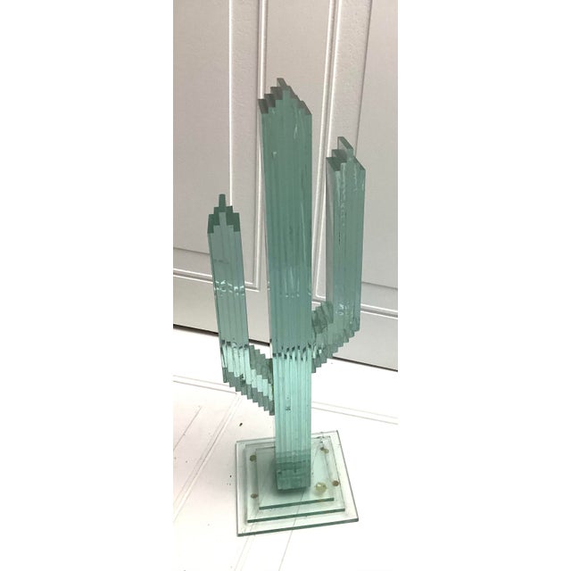 S. Workman Layered Glass Saguaro Sculpture For Sale - Image 9 of 12
