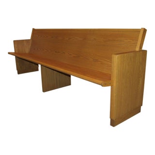Vintage Oak Bench Church Pew For Sale