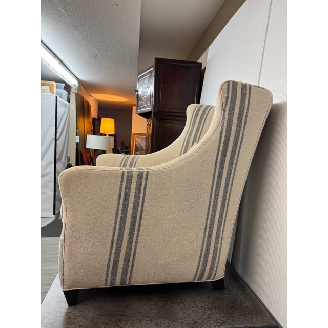 Cisco Brothers Lloyd Striped Arm Chair For Sale - Image 11 of 12