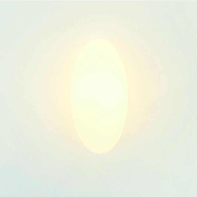 Glashütte Limburg Pair of Minimalist Opaline Glass Wall Lamps From Limburg, Germany, 1970s/1980s For Sale - Image 4 of 8