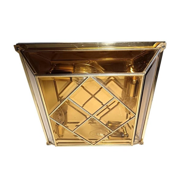 Modern Art Deco Murano Glass Ceiling Light, 1970s For Sale - Image 12 of 12