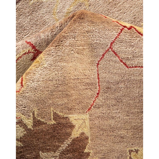 Textile Eclectic, One-of-a-Kind Hand-Knotted Area Rug in Beige, 9' 4" x 12' 2" For Sale - Image 7 of 8