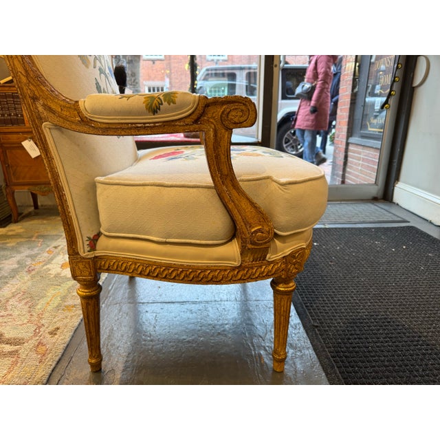 Antique French Louis XVI Style Gilded Wood Side Chairs For Sale In Boston - Image 6 of 11