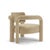 Contemporary Double Arch Armchair in Beige Chenille from Insidherland For Sale - Image 3 of 10
