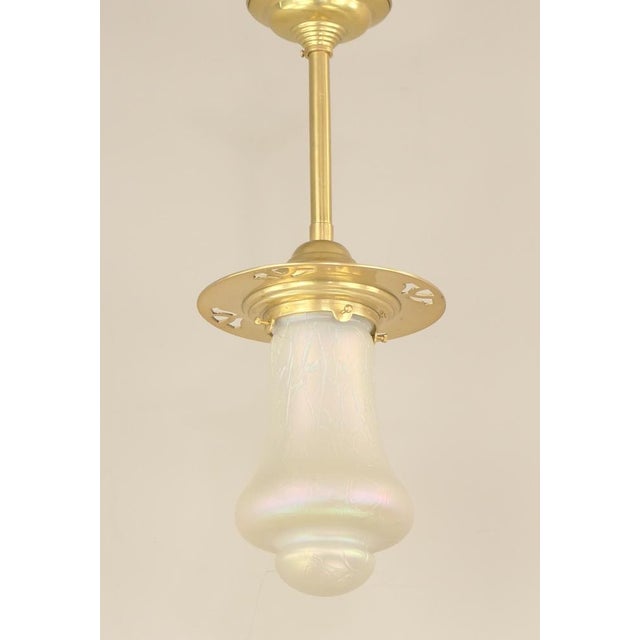 Glass Ceiling Lamp from Wiener Werkstätte, 1920s For Sale - Image 4 of 8