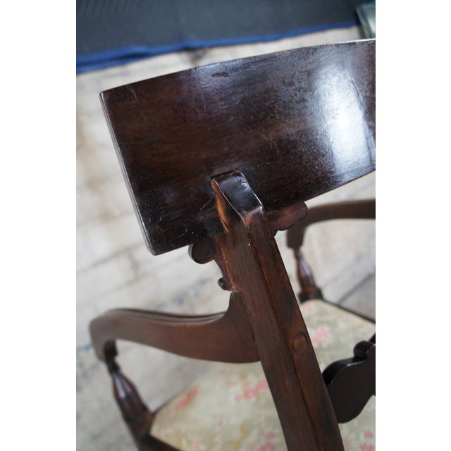 Antique Early 19th C. English Regency Mahogany Commode Arm Chair For Sale - Image 12 of 18