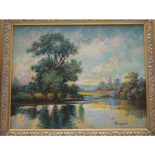 Traditional 1980s Oil on Board Landscape Riverside Painting - Signed For Sale - Image 3 of 10