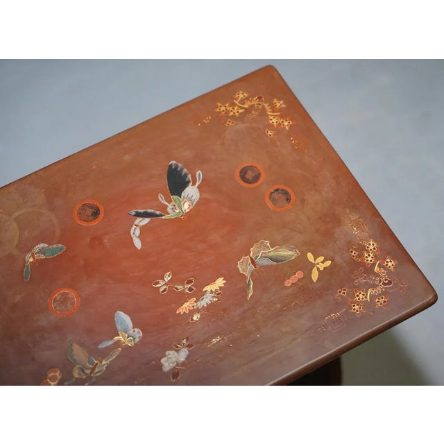 Chinese Brown Lacqurered Tables, 1880s, Set of 4 For Sale - Image 16 of 17