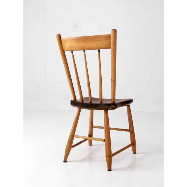 Antique Plank Seat Chair For Sale - Image 10 of 12