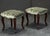 English Upholstered Stool of Tufted Velvet on Cabriole Legs - Two Available For Sale - Image 9 of 11