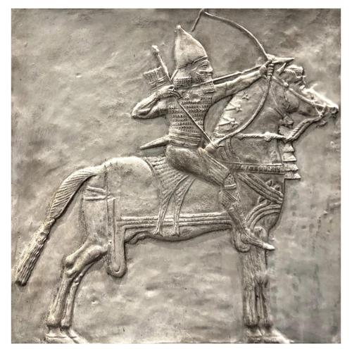 Sculpture Materials Assyrian Nineveh Assurbanipal Hunting Gypsum Bas-Relief from Ateliers d'art Moulage et Chalcographie, 1900 For Sale - Image 7 of 7