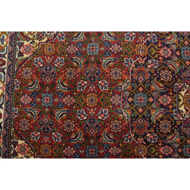 Sarouk Rug 8’3” X 10’11” Red Wool Vintage Traditional Hand-Knotted Carpet For Sale - Image 10 of 15