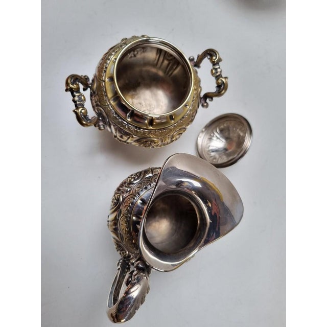 Rococo Baroque Style Silver-Plated Coffee and Tea Set, 1890s, Set of 4 For Sale - Image 4 of 18