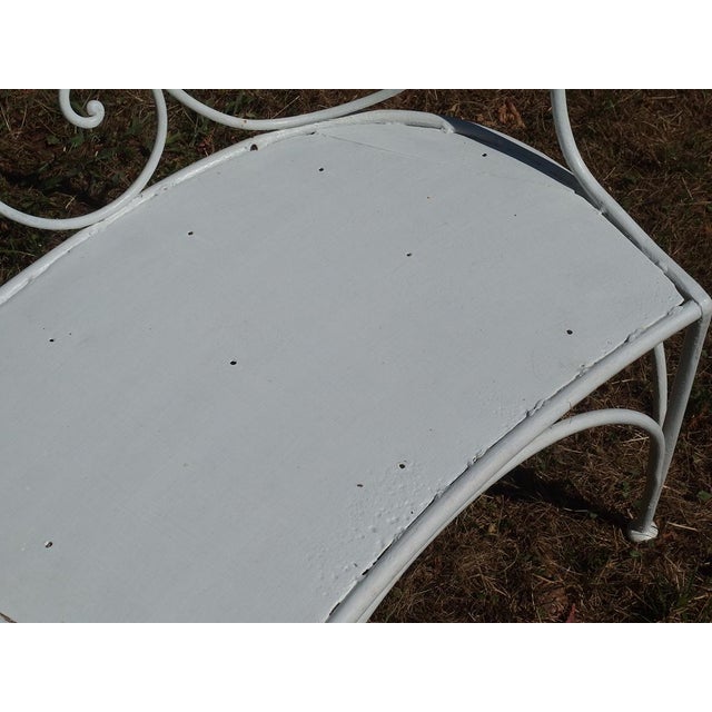 Wrought Iron Garden Bench, 1920s For Sale - Image 11 of 13