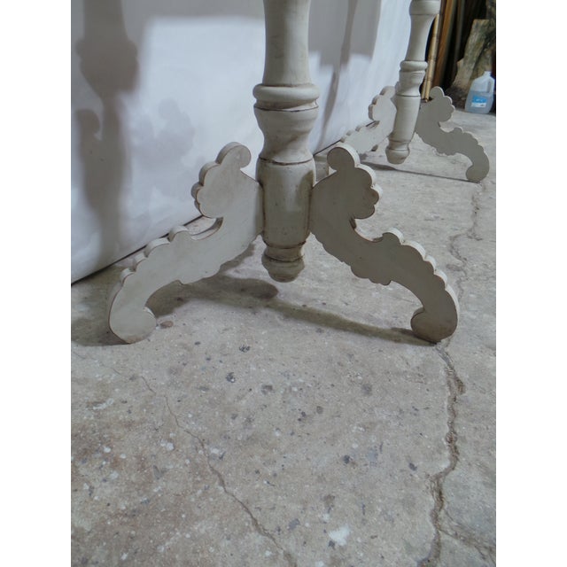 Swedish Pedestal Half Moon Tables Rare For Sale - Image 11 of 11