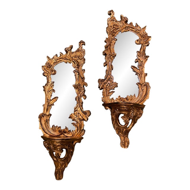 Louis XV Asymmetrical Wall Sconce Shelf - a Pair For Sale