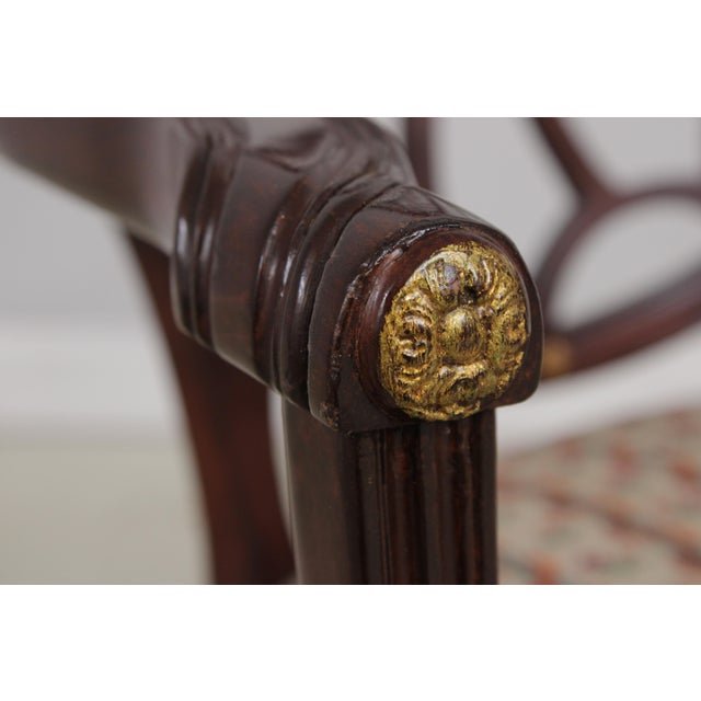 Set of 8 Spiral Back Adams Style Dining Room Chairs For Sale - Image 10 of 18