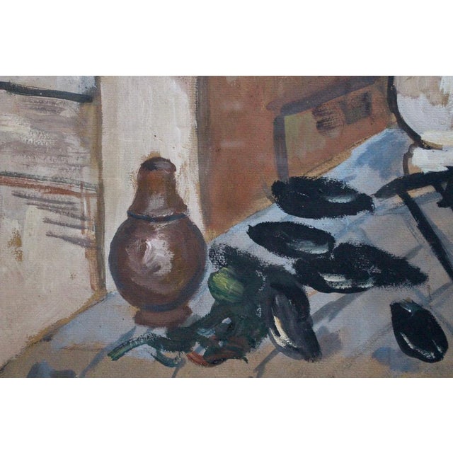 Charles Réal, Still Life with Pitcher, 1950s, Oil on Paper, Framed For Sale - Image 13 of 18