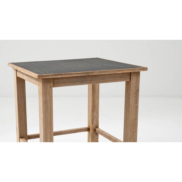 20th Century Belgian Wooden Side Table on Wheels For Sale - Image 4 of 18