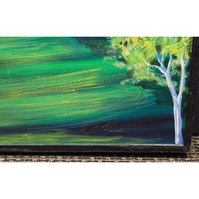 William Craig Harris "Untitled" Original Oil Canvas Earl Biss Style Hand Signed For Sale - Image 11 of 11
