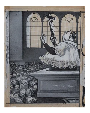 Gabriele Galantara - Back Cover of L'asino - Artwork - 1909