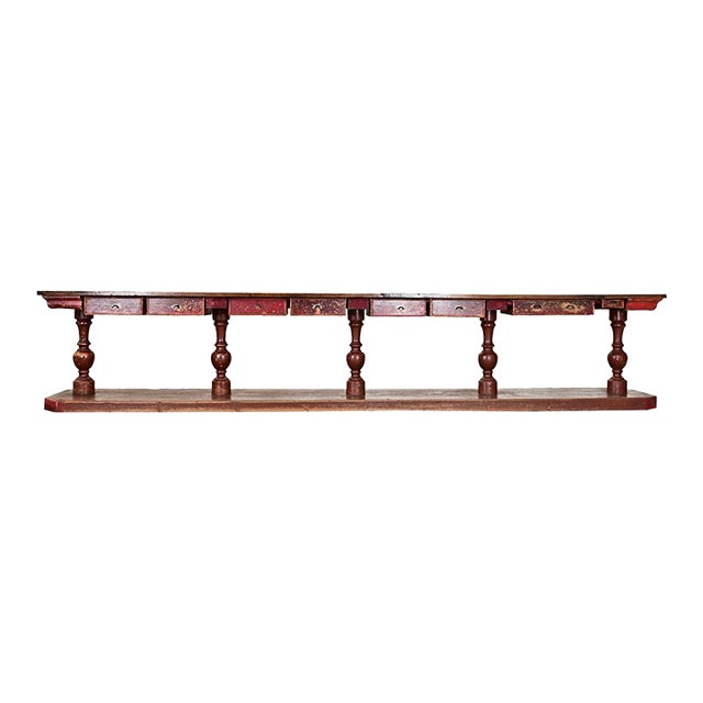 Spanish 19th Century Massive Shop Counter For Sale