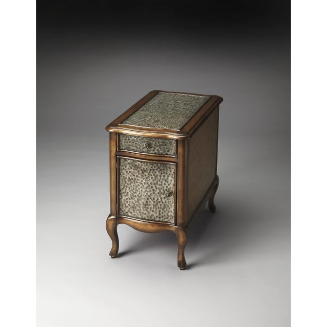 Traditional Bosworth Hamme Metal Side Table, Multi-Color For Sale - Image 3 of 3