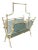 Maison Baguès Magazine Rack Brass & Smoke Glass For Sale