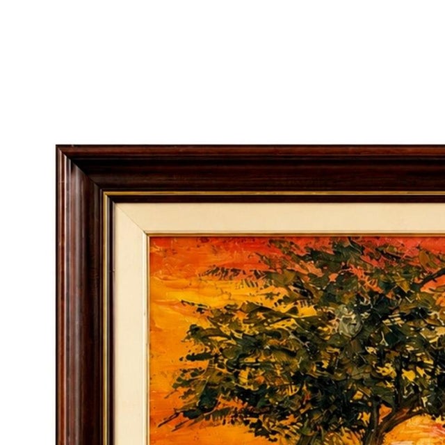 Painting - Jusa (20th century) - Sunset 1996 (signed). 'Sunset'; acrylic on canvas. Signed and dated 1996. Dimensions:...