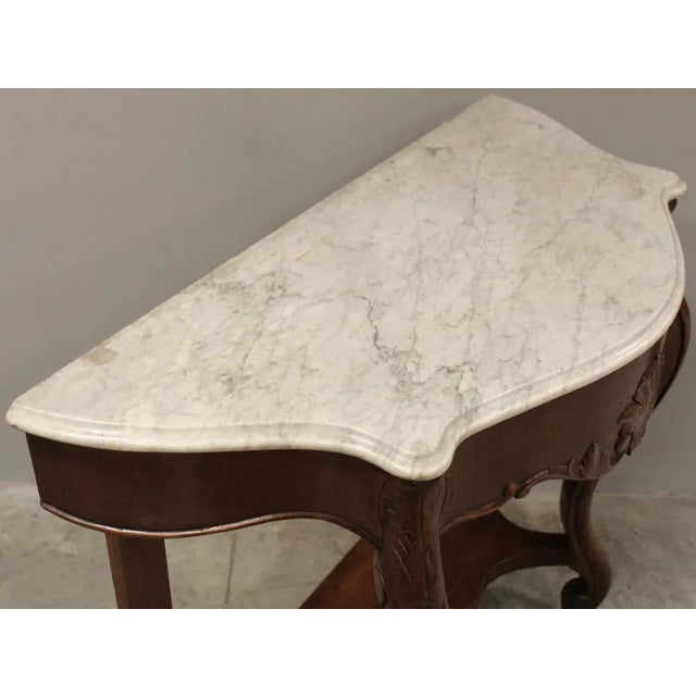 19th Century Louis Philippe Walnut Console, Italy For Sale - Image 10 of 11