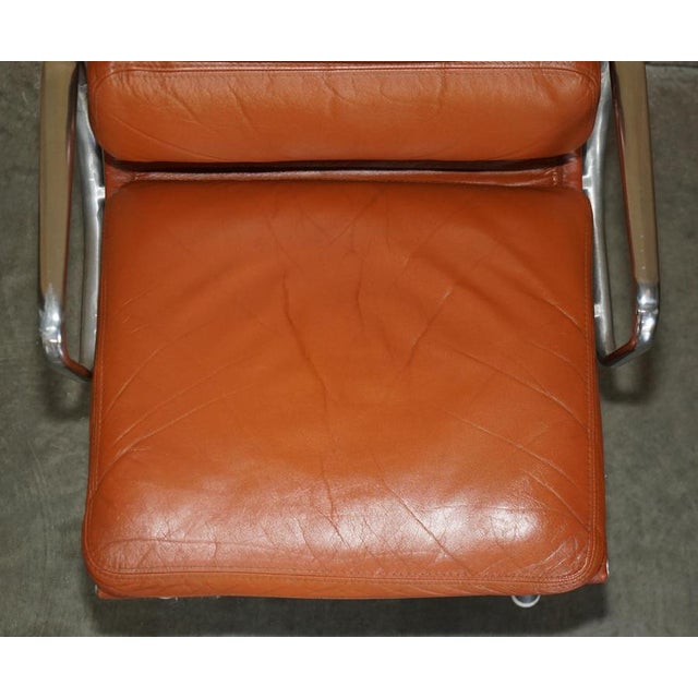 Soft Pad Captain's Chair in Cognac Leather from Herman Miller, 1977 For Sale - Image 6 of 18