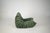Green Set of Togo Lounge Chair and Ottoman in Moss Velvet by Michel Ducaroy for Ligne Roset, 1973 For Sale - Image 8 of 18
