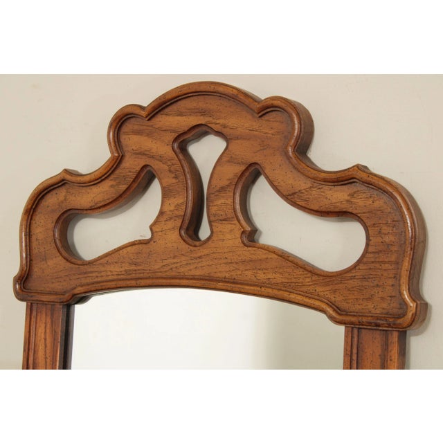 Mid 20th Century French Provincial Style Oak & Pecan Frame Wall Mirrors - A Pair For Sale In Philadelphia - Image 6 of 13
