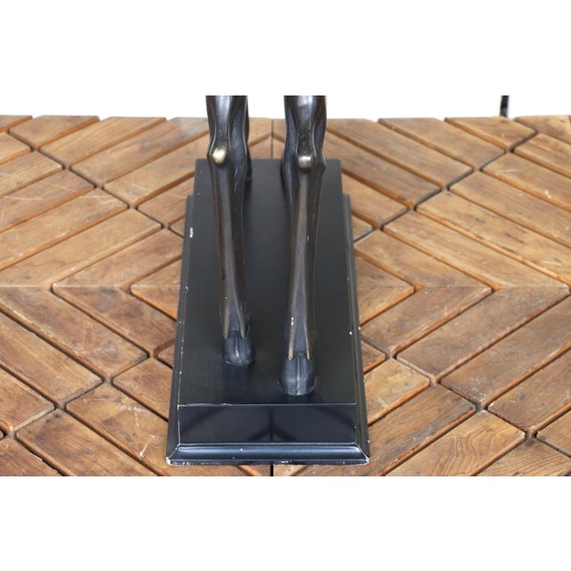 1980s Vintage Deer Figurative Sculpture, Bronze-Finish Fiberglass For Sale - Image 18 of 18