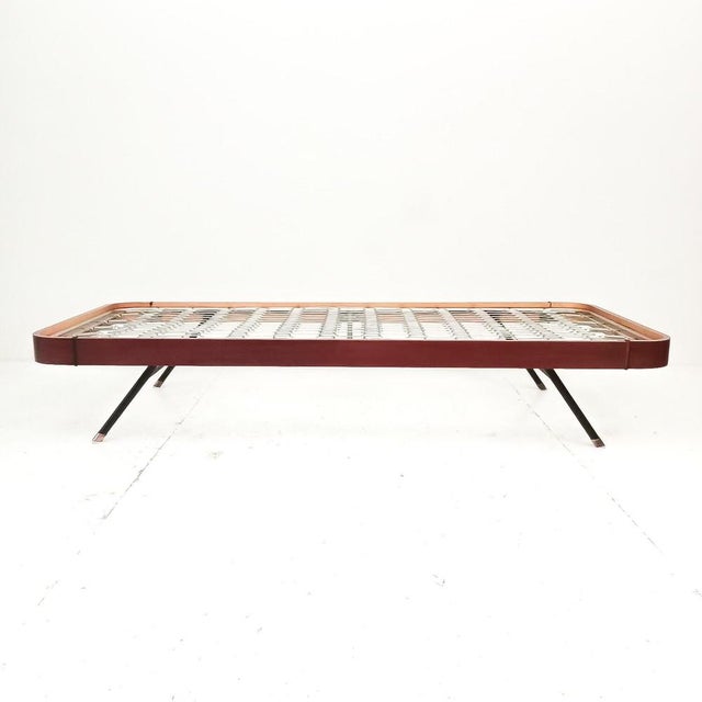 Single Bed in Curved Wood, 1960s For Sale - Image 3 of 18