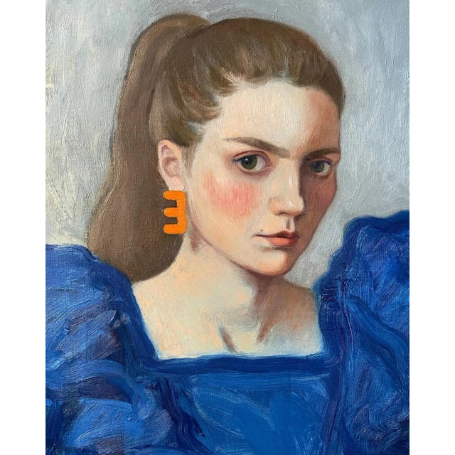 Portrait, 2000s, Original Oil Painting For Sale - Image 4 of 7